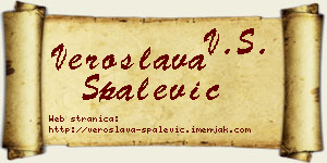 Veroslava Spalević vizit kartica